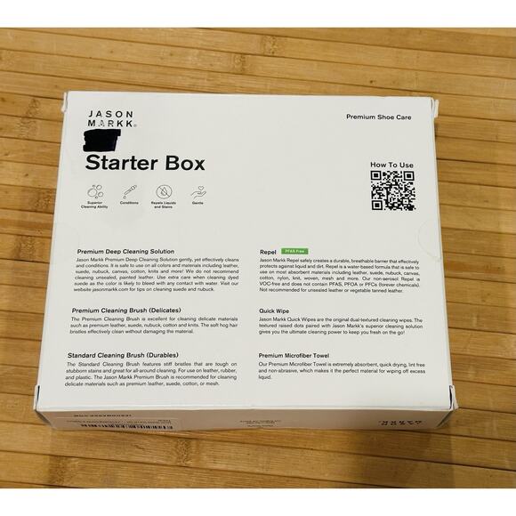 Jason Markk Starter Box, Shoe Cleaning Kit, 5-Piece Set, Deep Cleaning Solutions - Picture 9 of 9